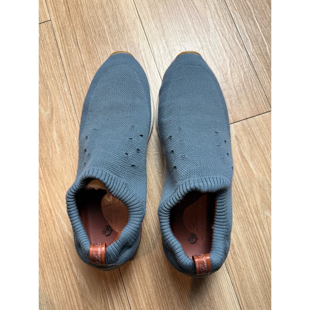 Loro Piana 360 LP Flexy Walk Sneakers EU 45 Blue Knit Slip On Made Italy - Picture 3 of 13